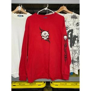 XL Sideout Red Skull Logo VTG 90s Graphic Shirt